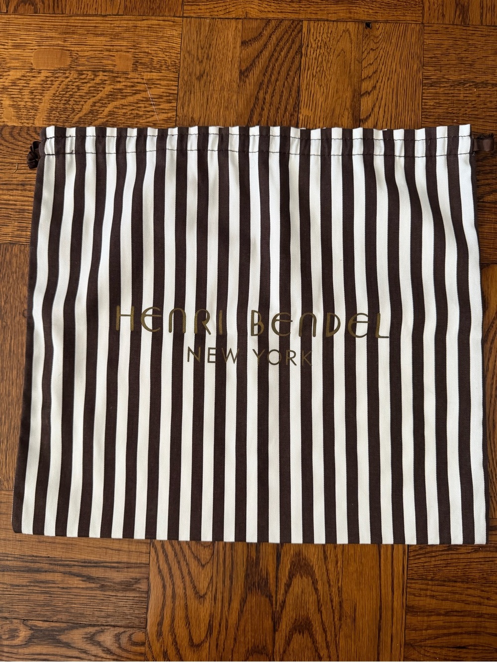 Henri Bendel New York Striped Drawstring Dust Bag 16.5" x 14.75"